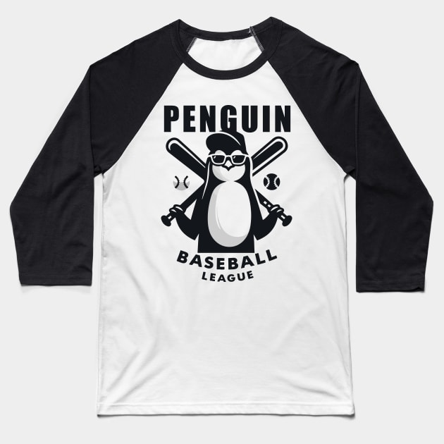 Penguin Baseball Tribute - Penguin Baseball League - Baseball Gift Baseball T-Shirt by TributeDesigns